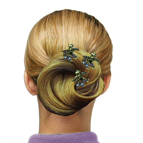 Mini Hair Claws Set 8 Metal Small Clips for Hair Styling Bun Ponytail - Picture 7 of 9